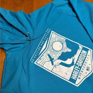 Harley-Davidson Pensacola, FL ‘Go Outside and Explore Teal Hoodie Mens XL